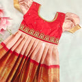 Kid's Semi Banarasi Silk Frock