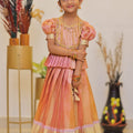 Kid's Tissue Banarasi Lehenga
