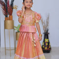 Kid's Tissue Banarasi Lehenga