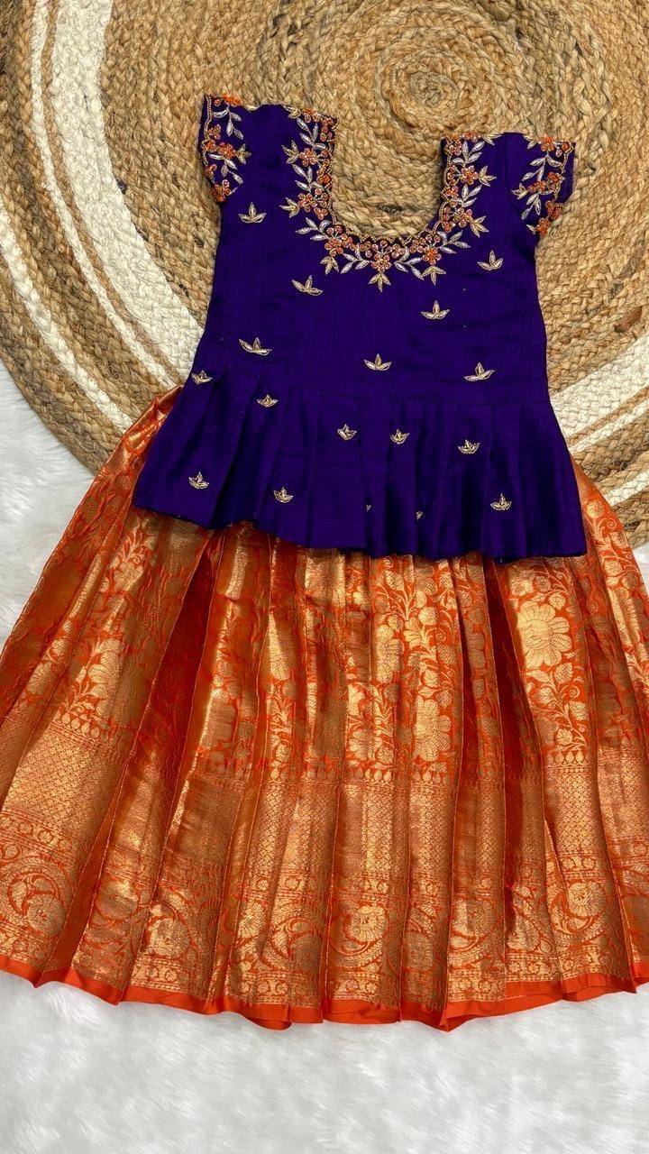 Kid's Semi Kanchi Lehenga