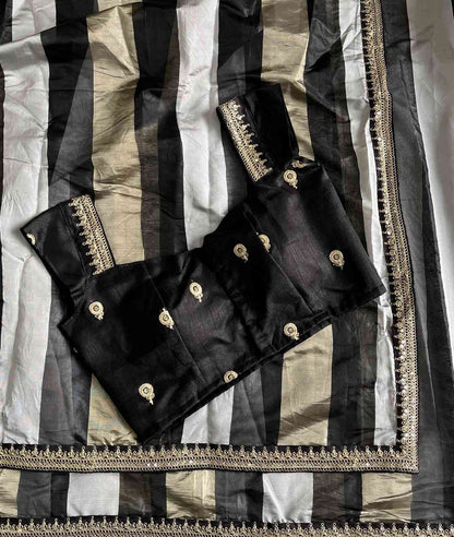 Organza Tissue Striped Sarees