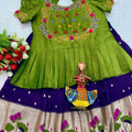 Kid's Dola Silk Paithani Lehengas