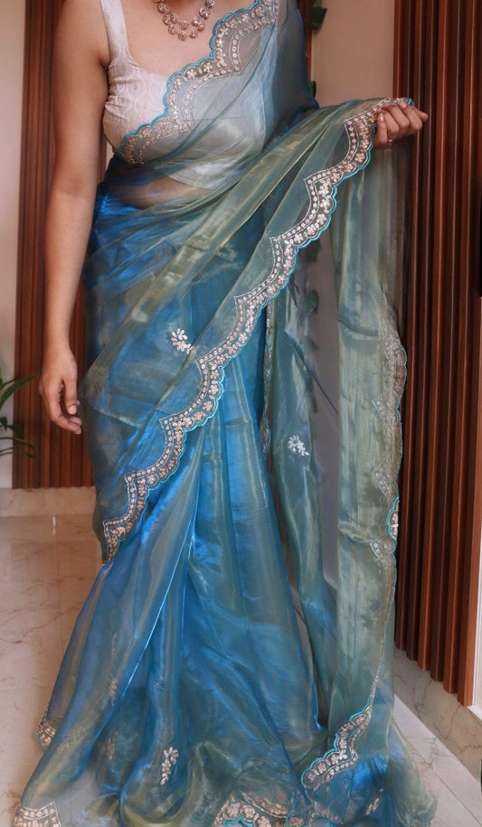 Glass Tissue Silk Sarees