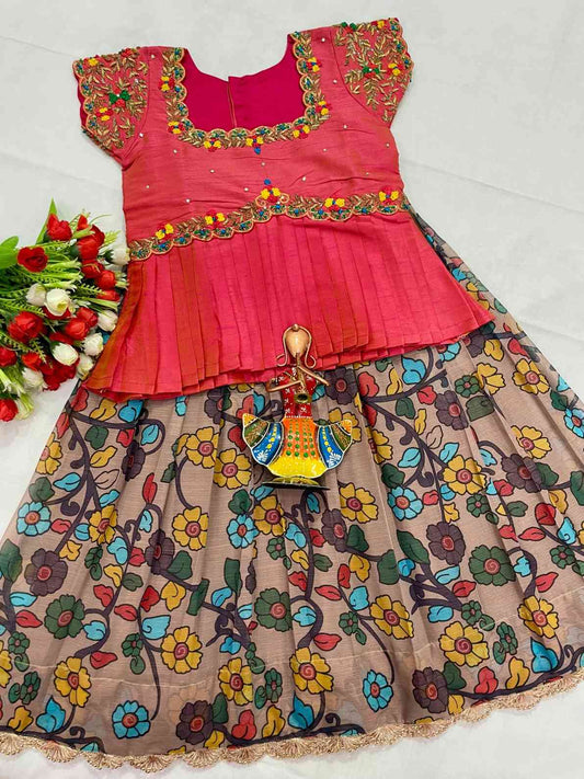 Kid's Kalamkari Lehenga