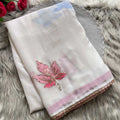 Georgette Hand Brush Paint Saree
