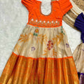 Kid's Semi Kanchi Painted Frocks