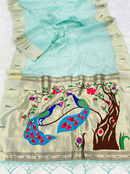 Soft Organza Paithani Sarees