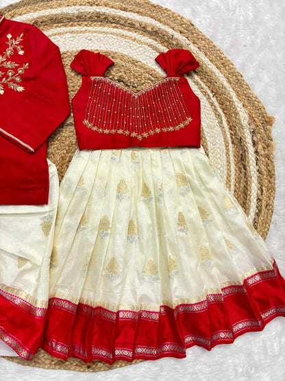 Kid's Banarasi Silk Family Combo