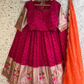 Viscose Dola Silk Lehangas