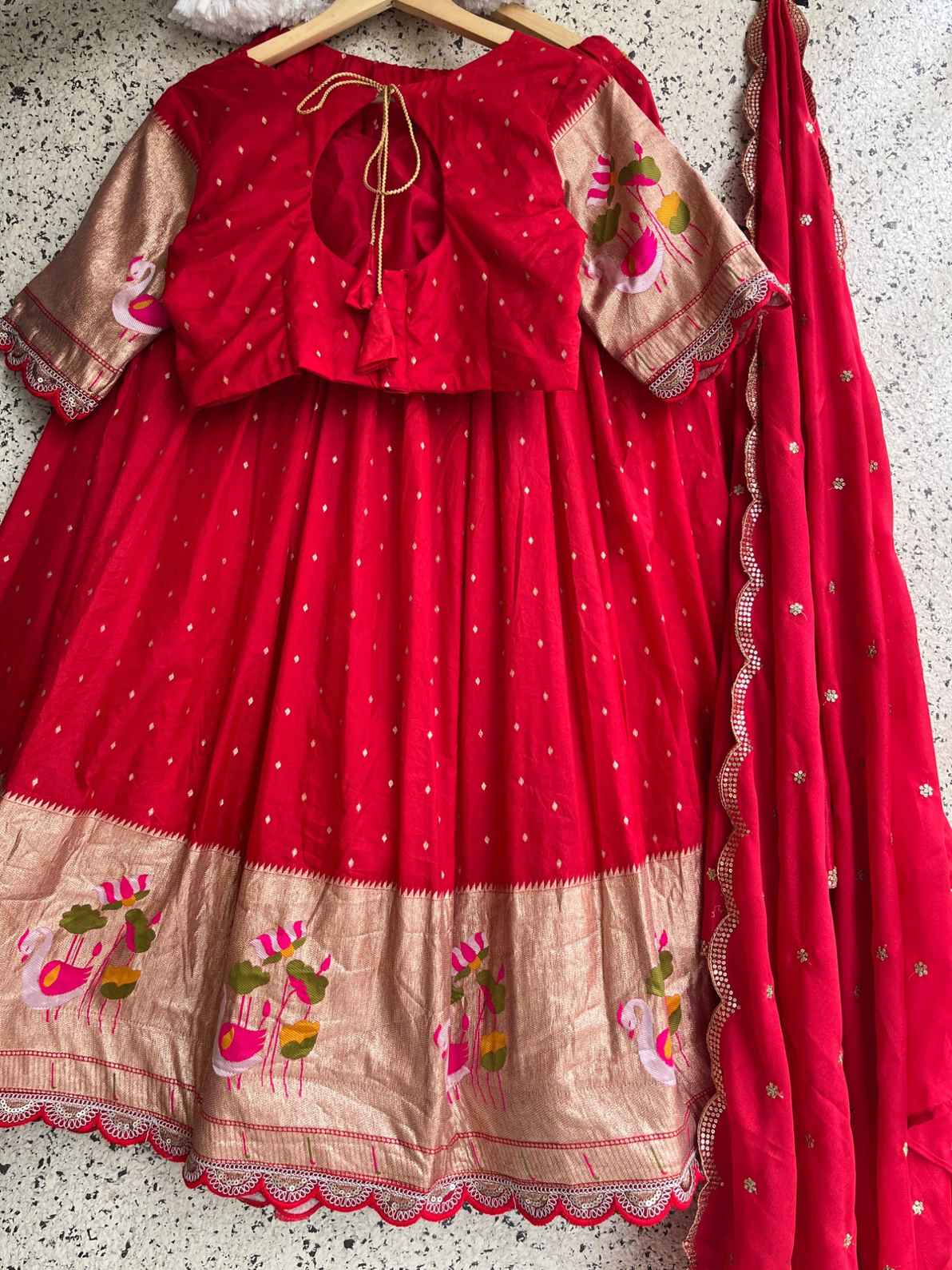 Viscose Dola Silk Lehangas