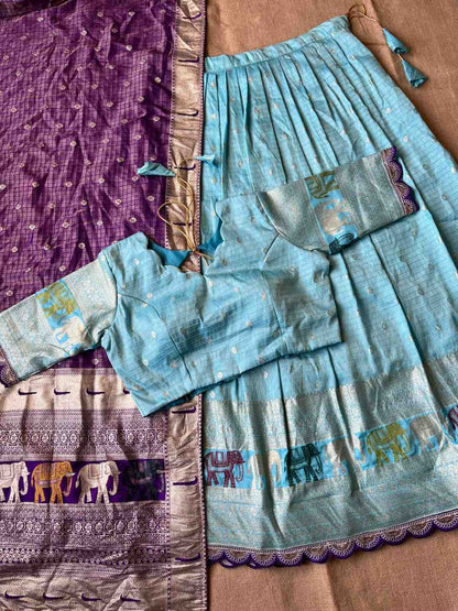 Viscose Tissue Silk Lehengas