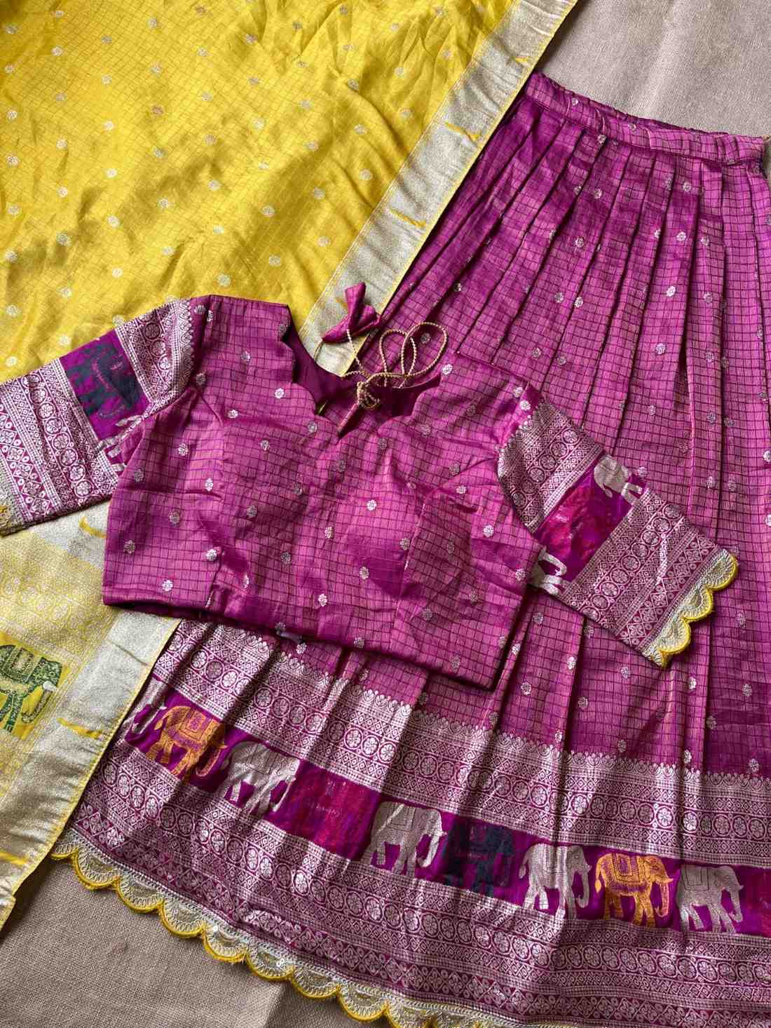 Viscose Tissue Silk Lehengas