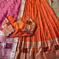 Viscose Tissue Silk Lehengas