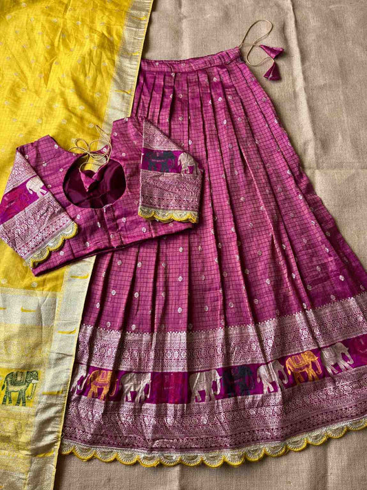 Viscose Tissue Silk Lehengas