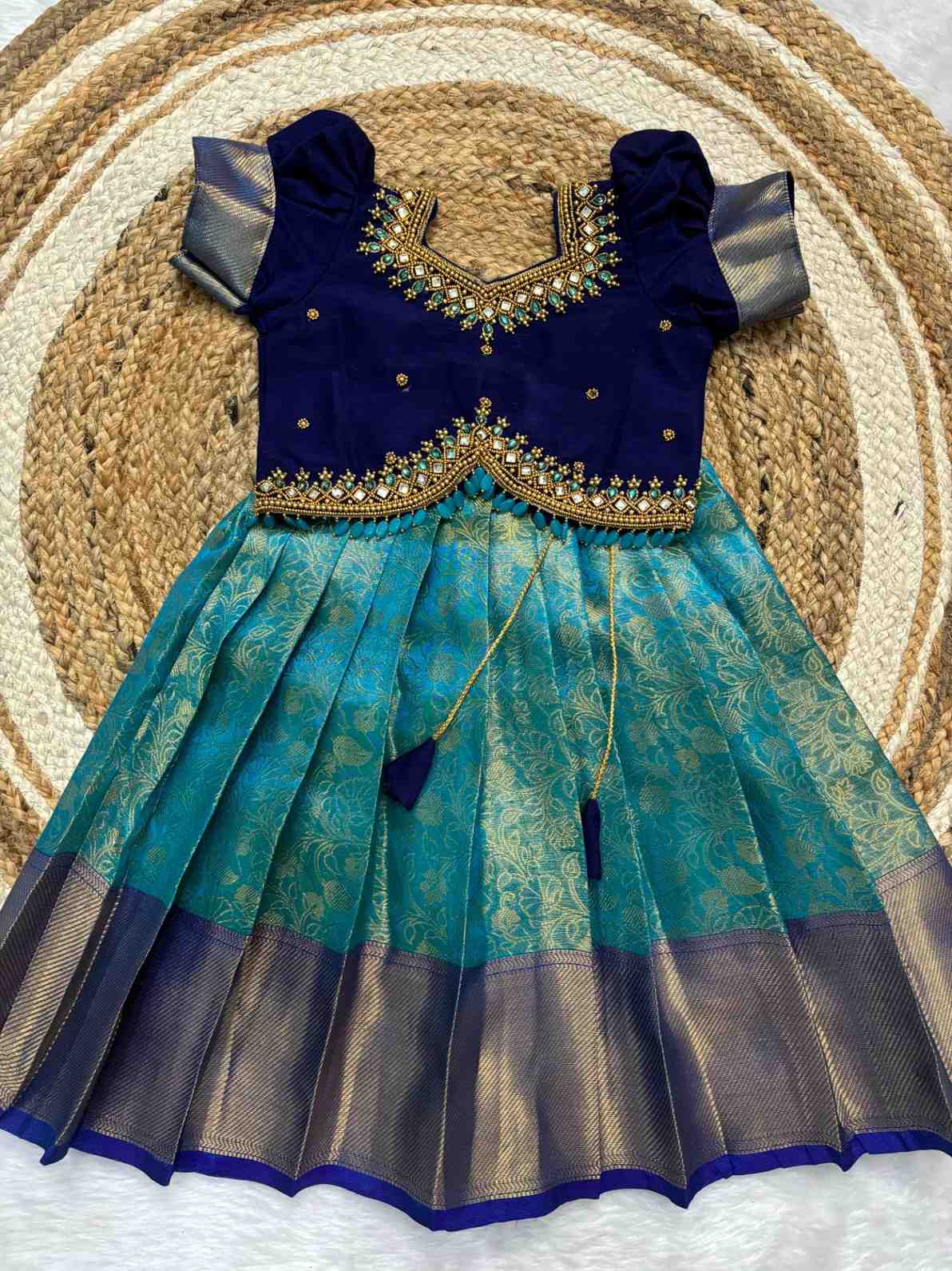 Kid's Banarasi Raw Silk Lehenga