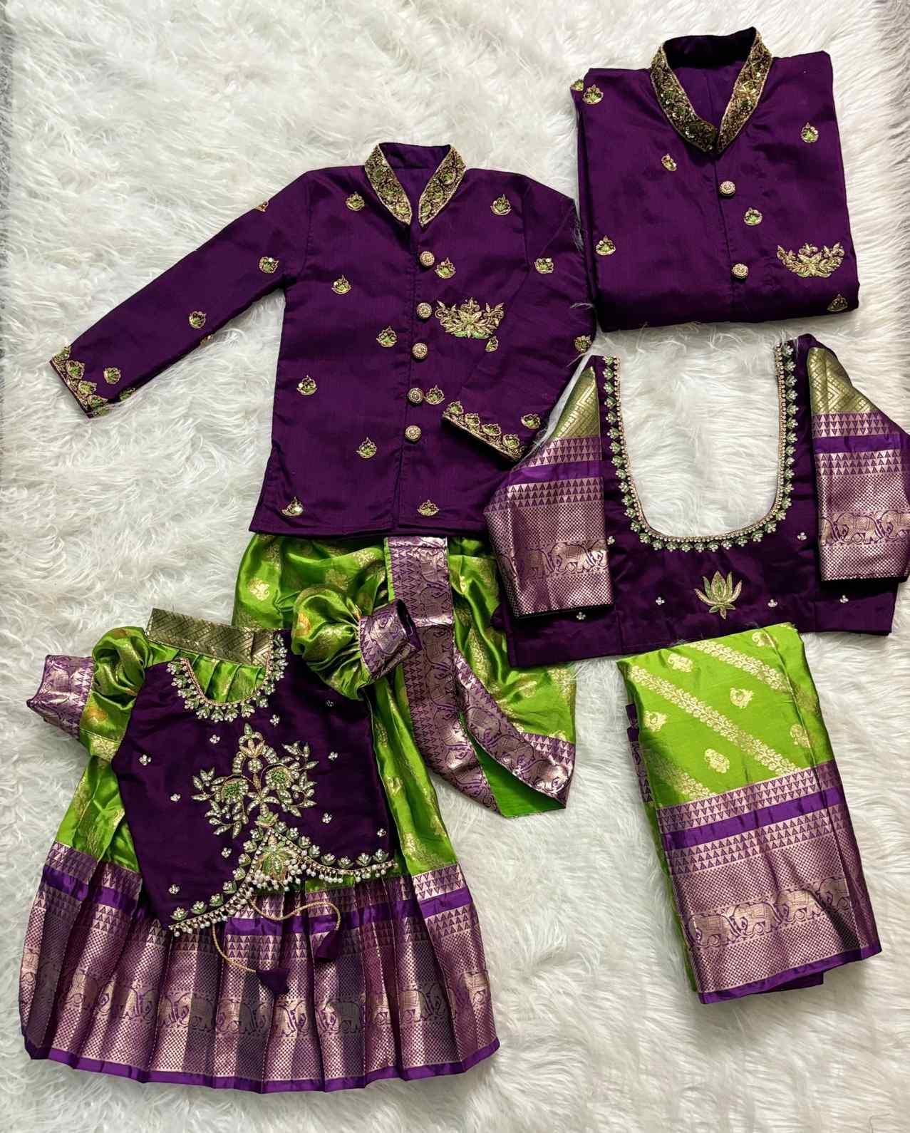 Banarasi Silk Family Combo