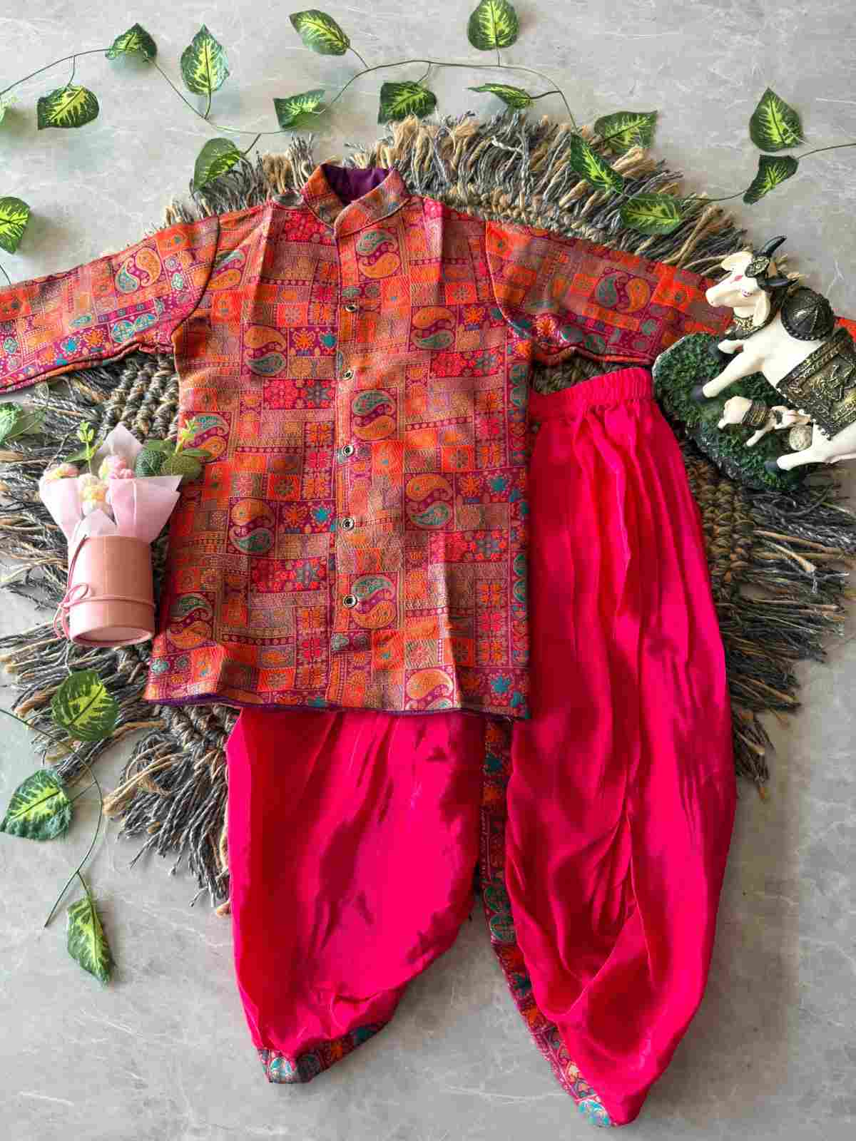 Boy's Viscose Natural Crepe Kurta Sets