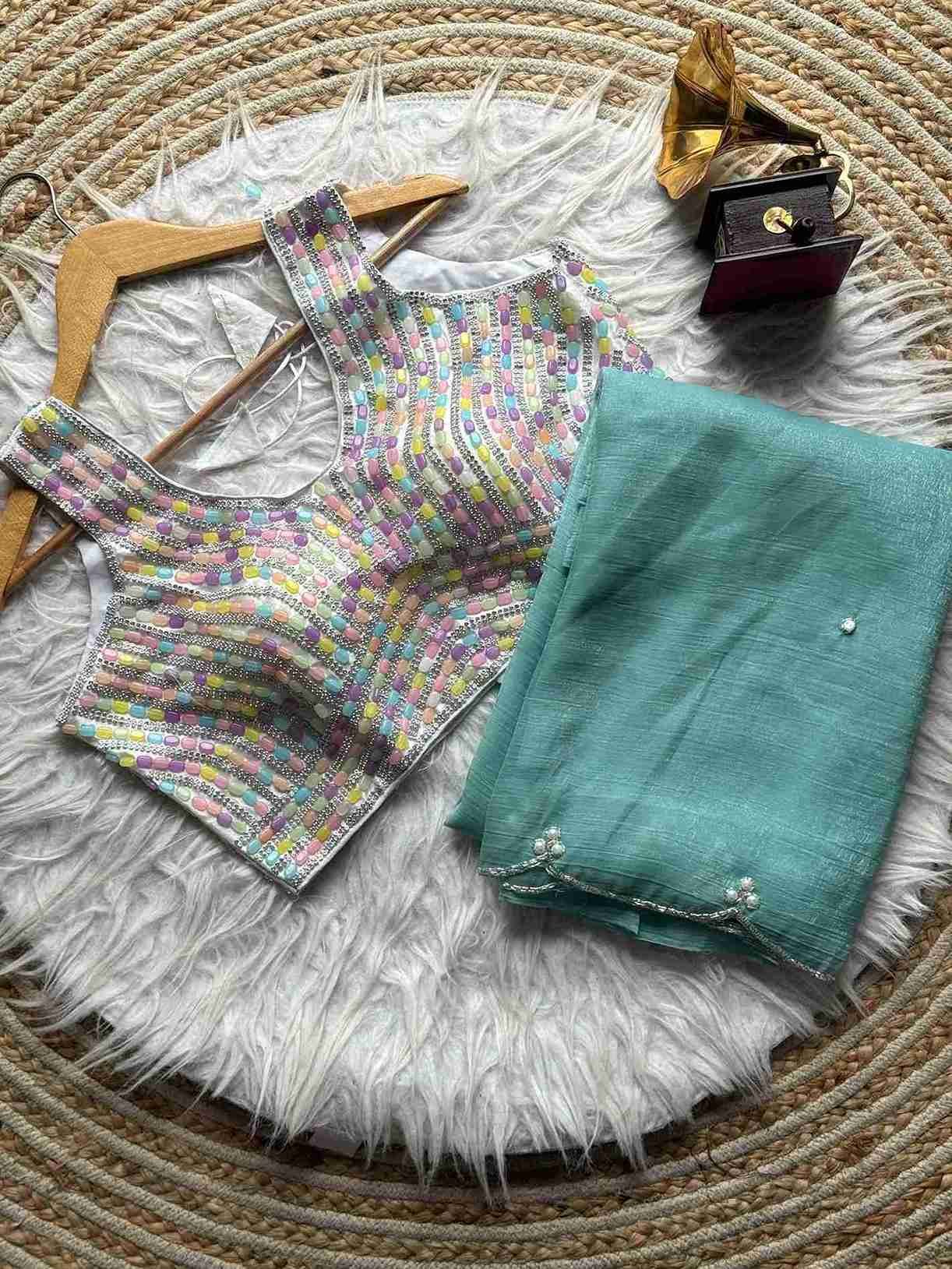 Crushed Designer Sarees