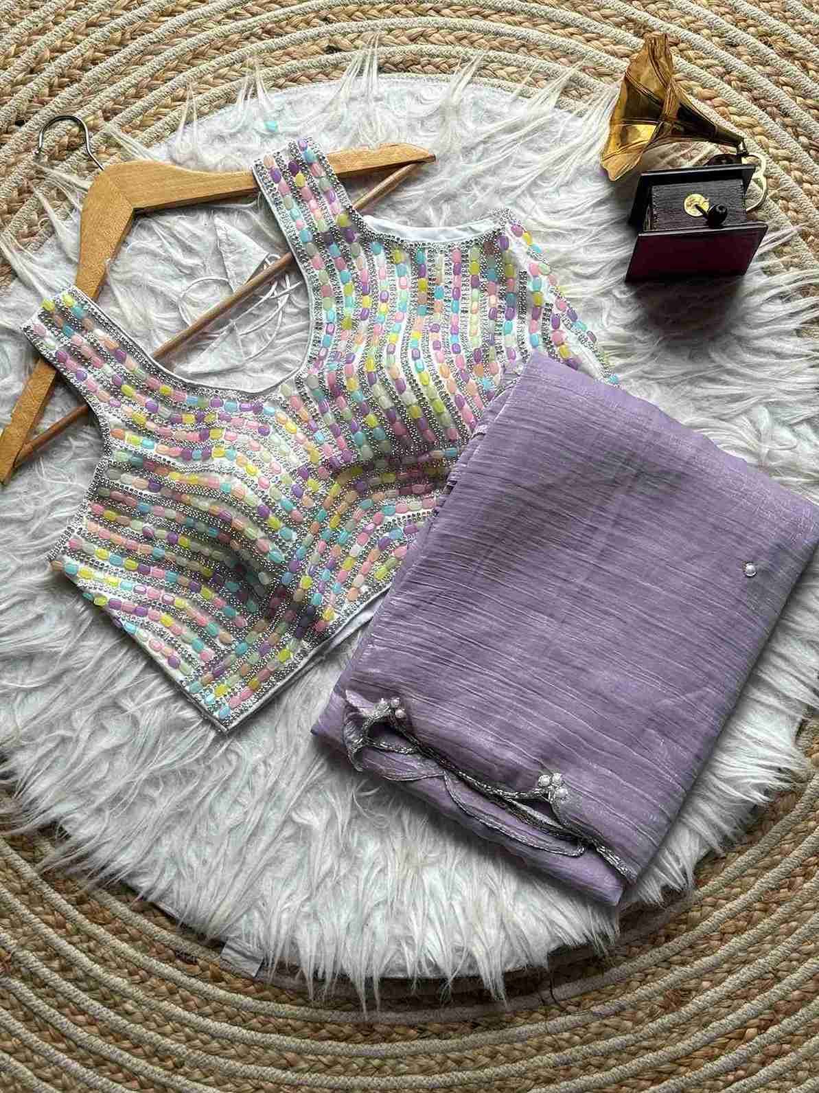 Crushed Designer Sarees