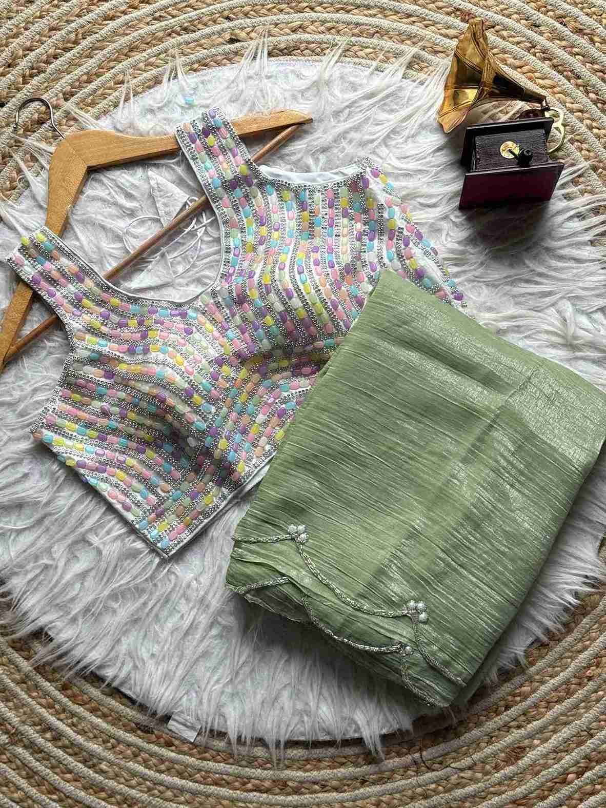 Crushed Designer Sarees