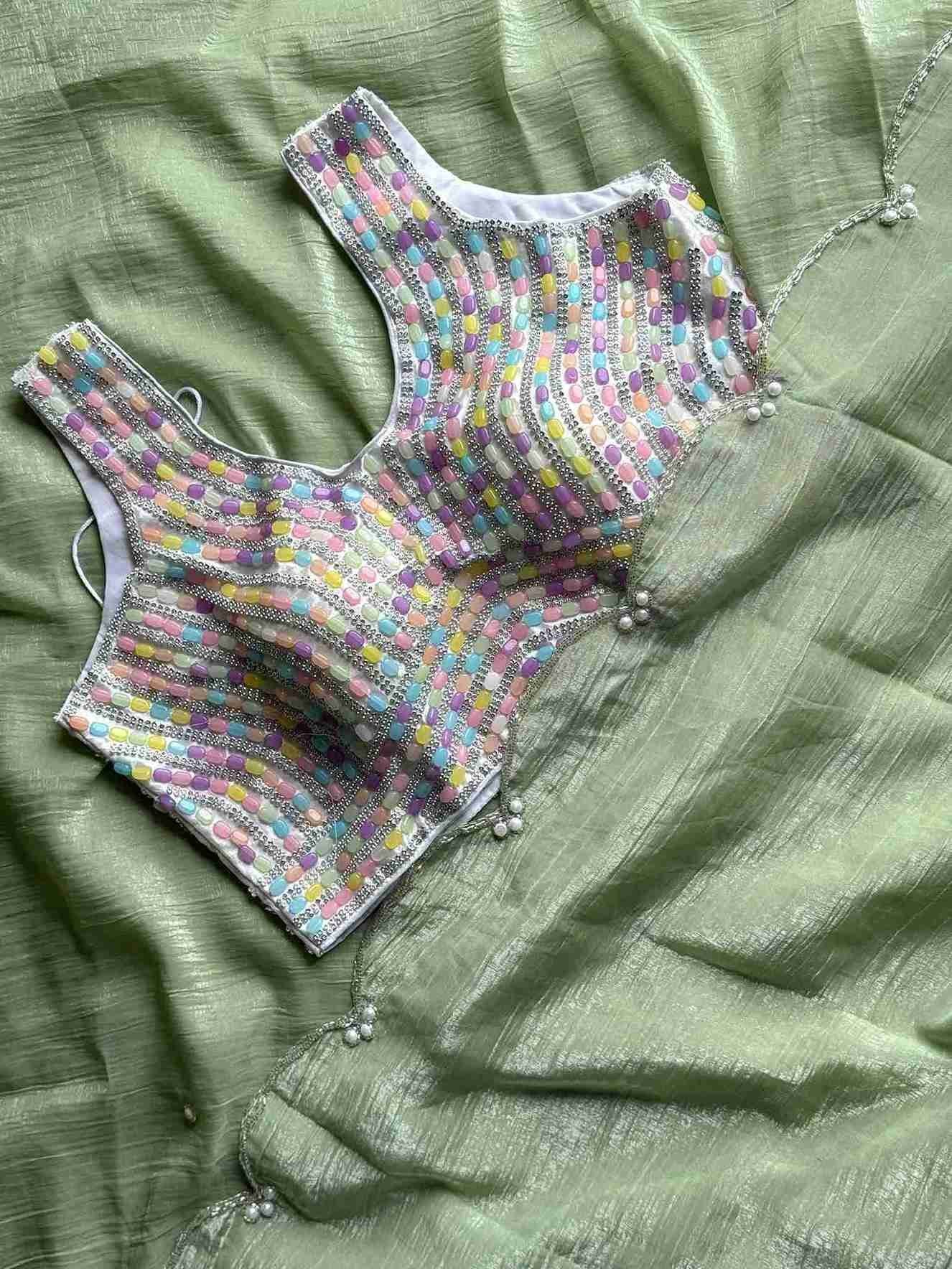 Crushed Designer Sarees