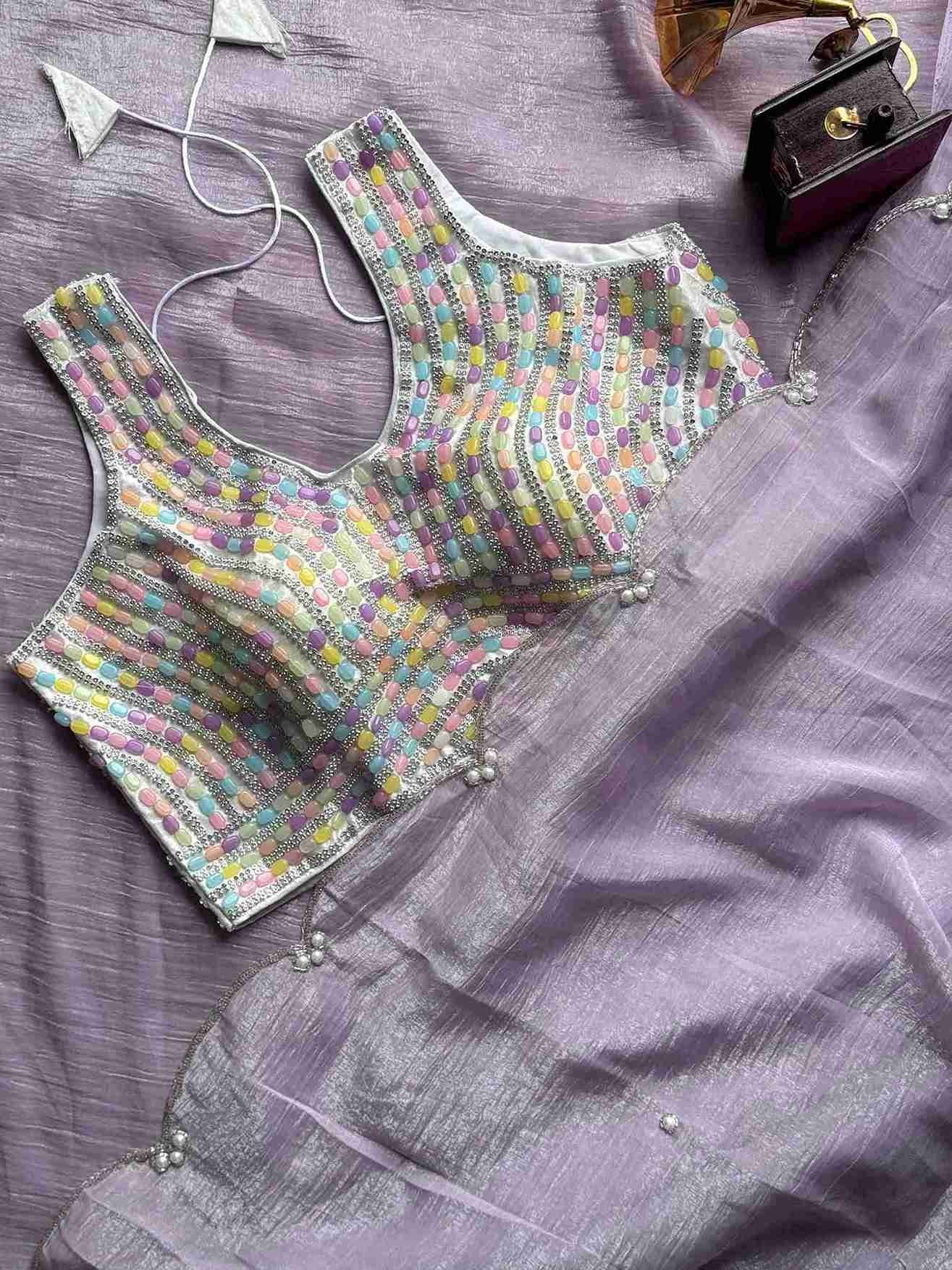 Crushed Designer Sarees