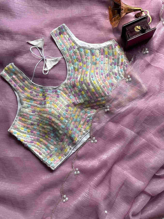 Crushed Designer Sarees