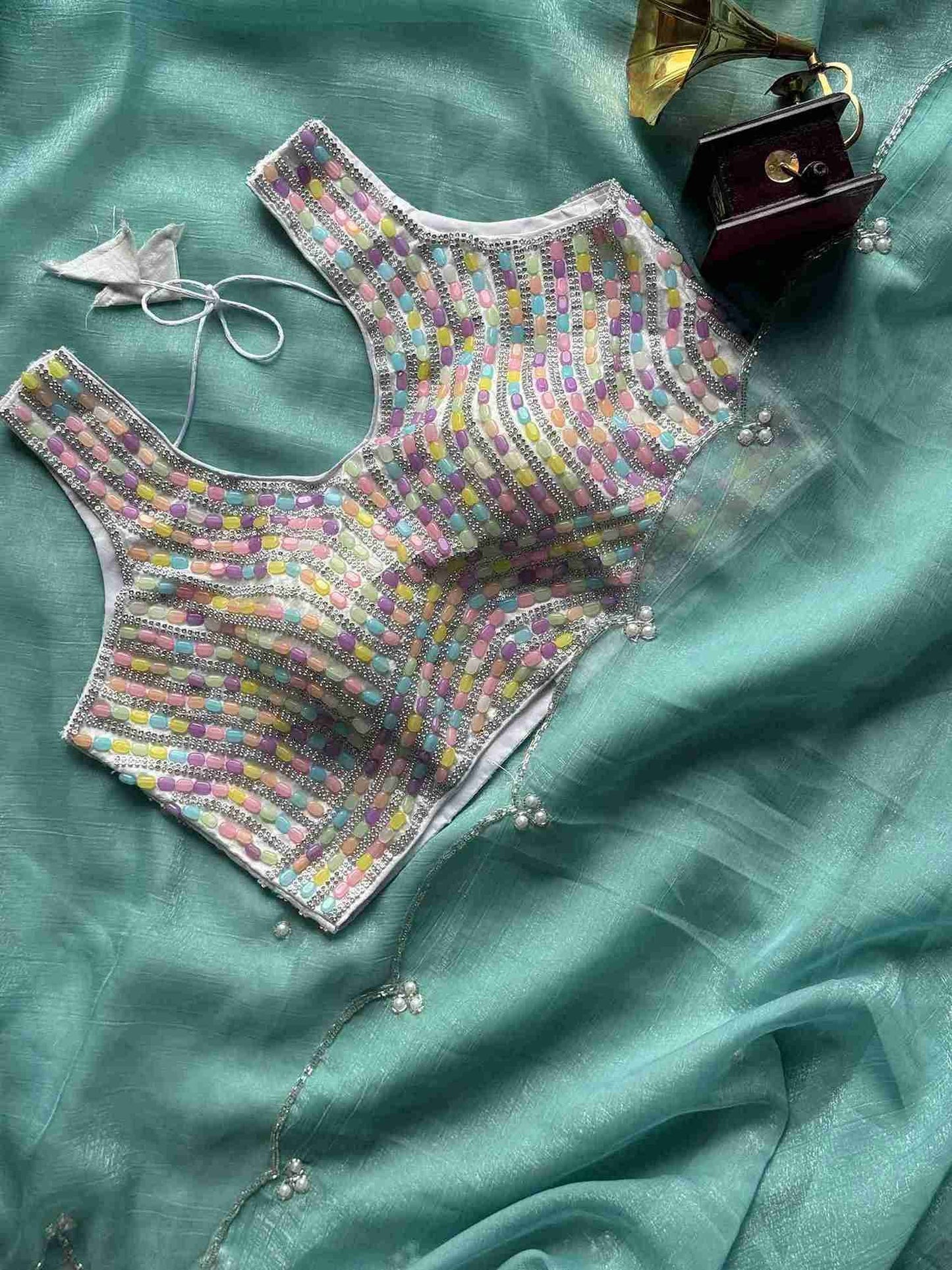 Crushed Designer Sarees