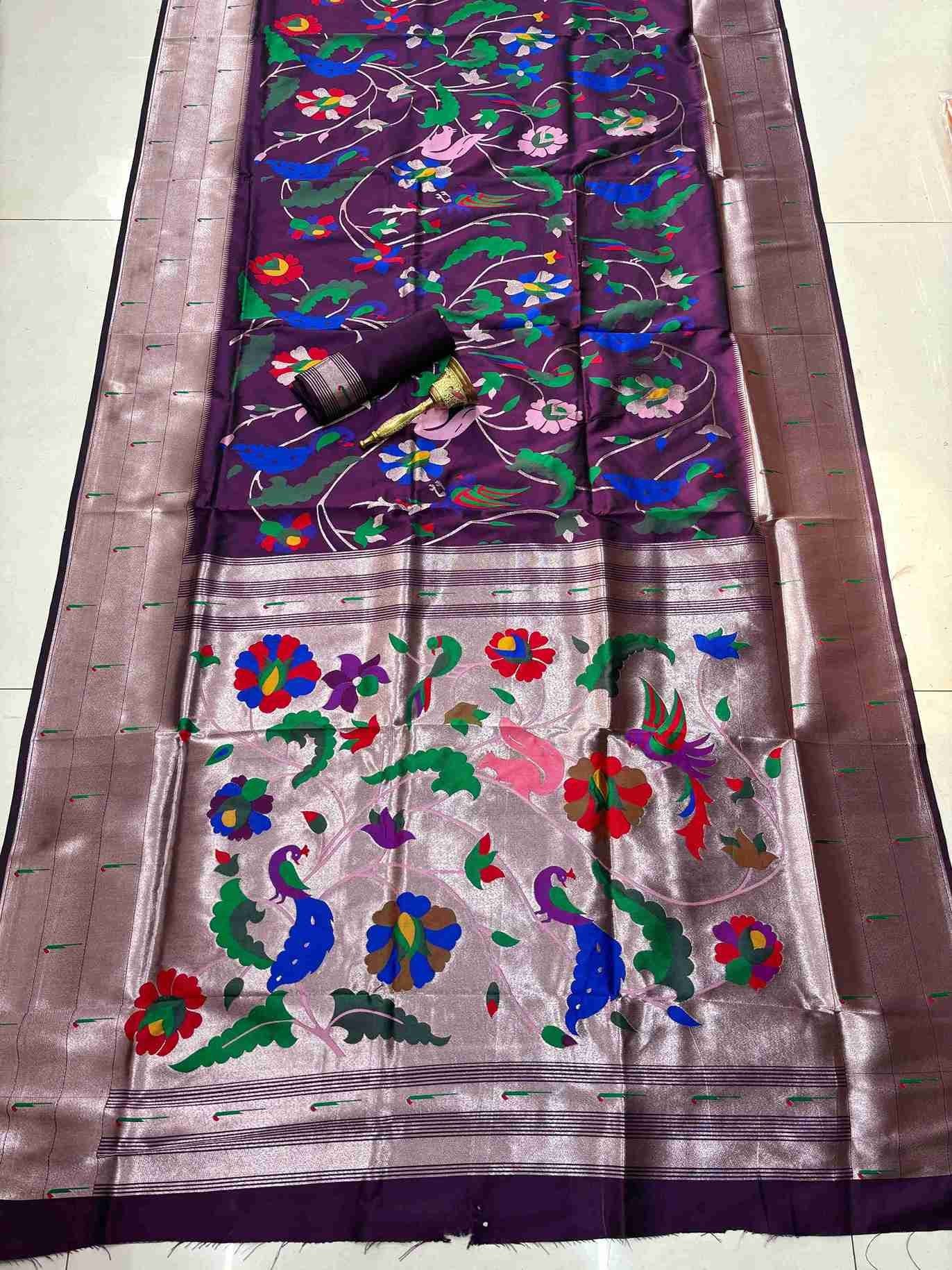 Muniya Paithani Silk Sarees