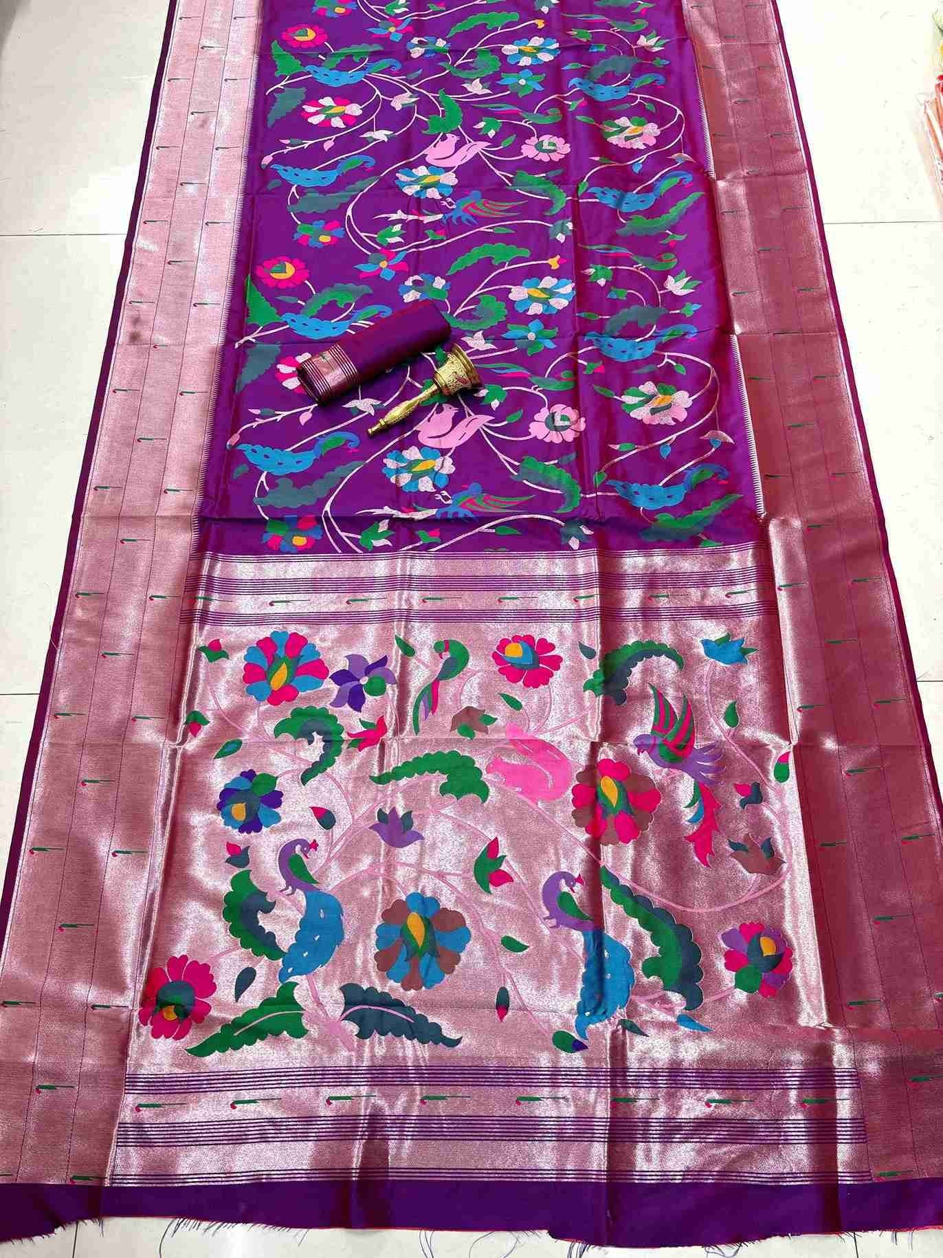 Muniya Paithani Silk Sarees