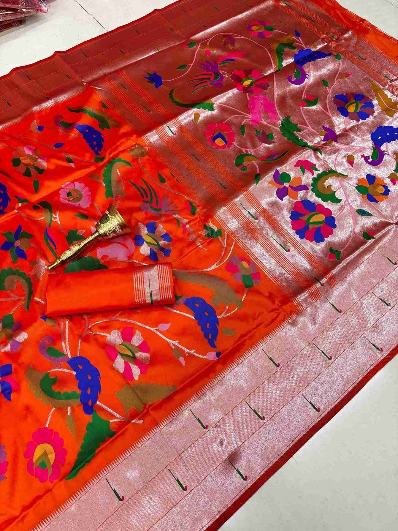 Muniya Paithani Silk Sarees