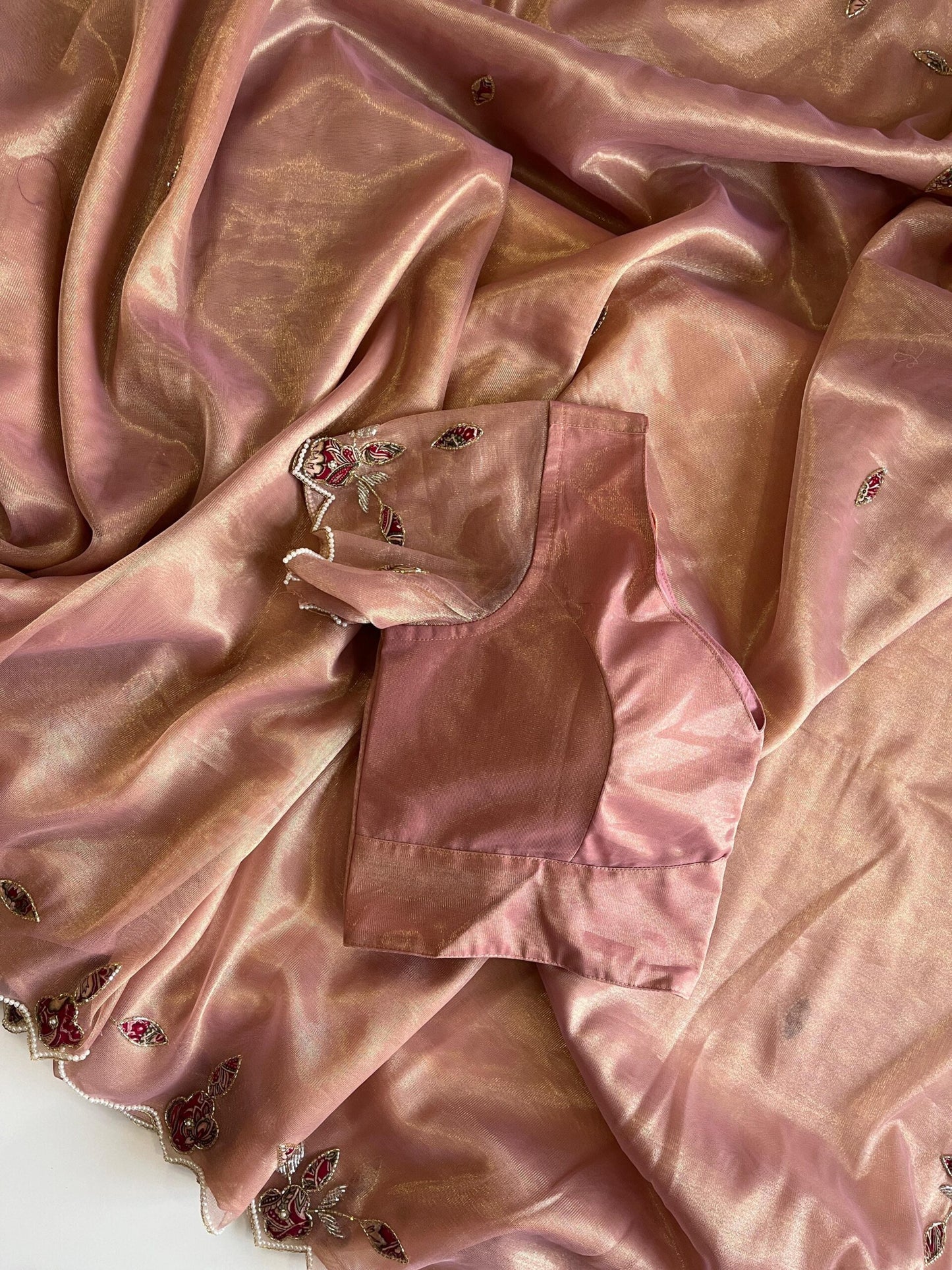 Handwork Twil Net Saree