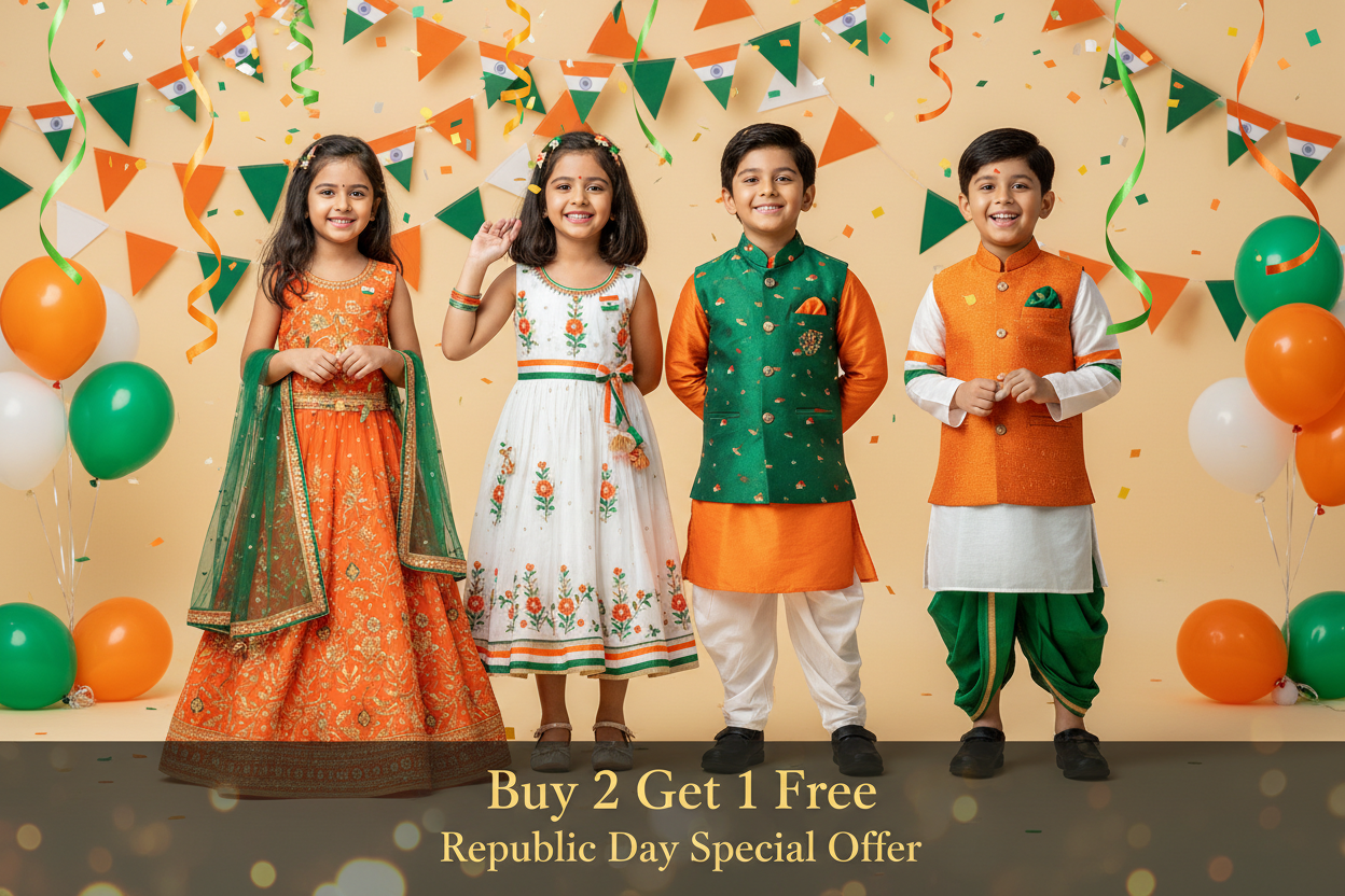 Republic Day Kids Wear Offer Banner