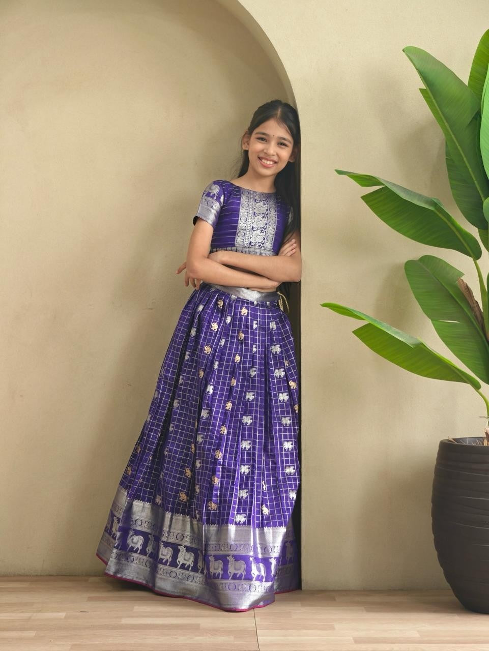 Kid's Kanchi Silk Lehengas