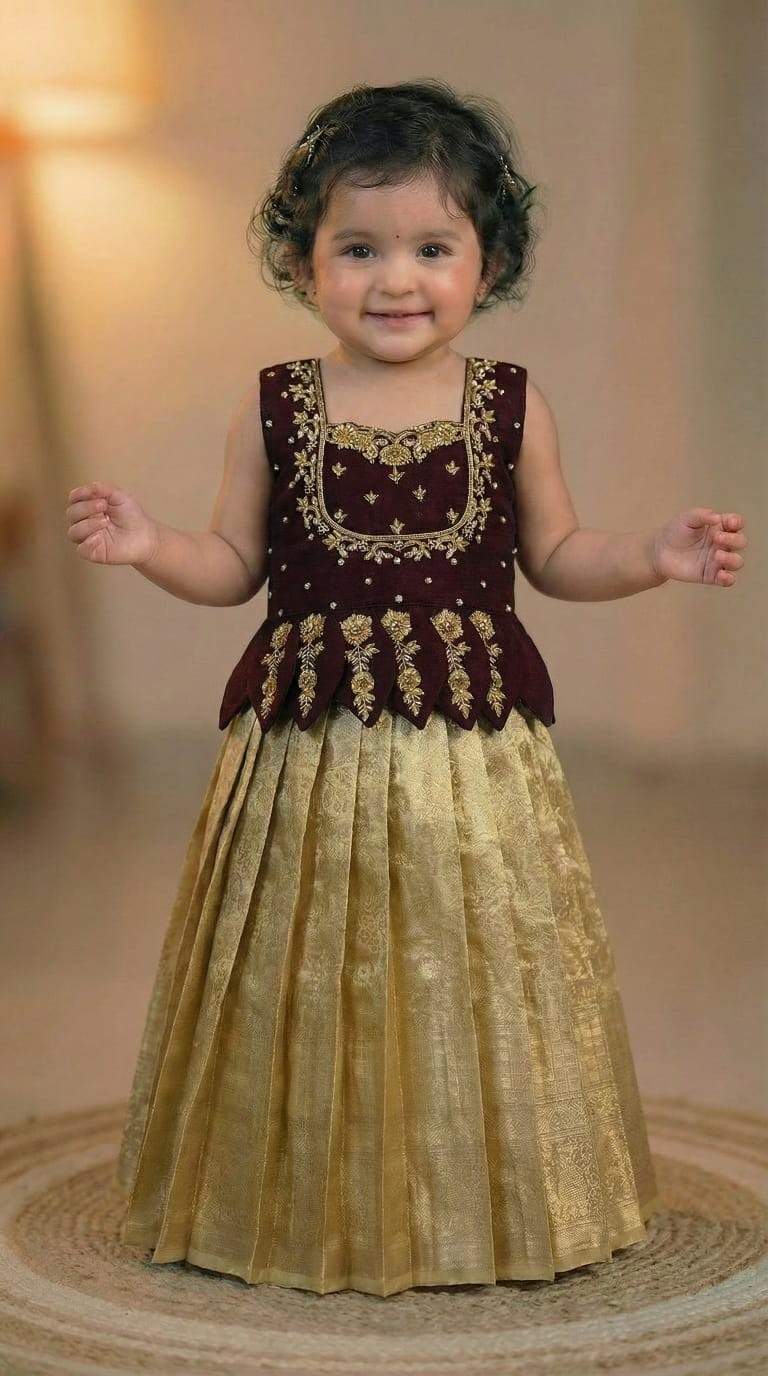 Semi Kanchi tissue family outfit – colour 1 – Arhas Couture