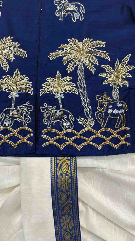 Kids raw silk kurta sets by Arhas Couture