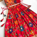 Kids silk blend lehenga – red – Arhas Couture