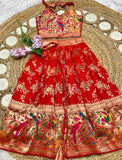 Kid’s Zari Paithani Lehangas