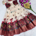 Kid's Pure Silk Kalamkari Gowns