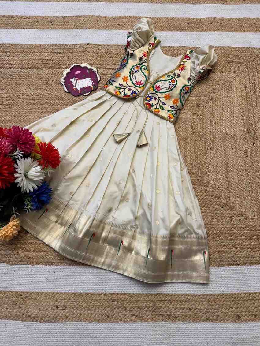 Kid's Paithani Zari Gowns