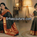 Semi Kanchi tissue family outfit – colour 3 – Arhas Couture