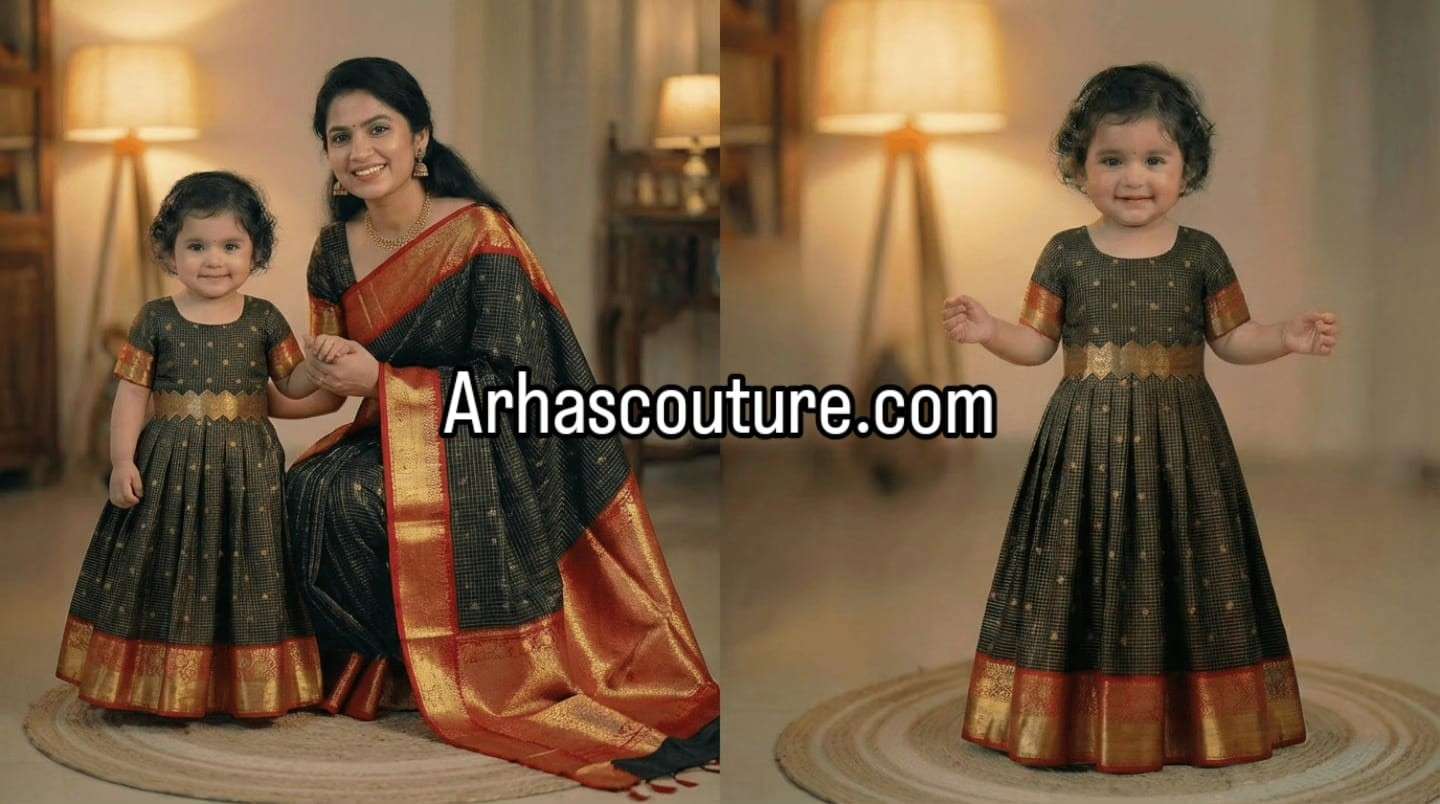 Semi Kanchi tissue family outfit – colour 3 – Arhas Couture
