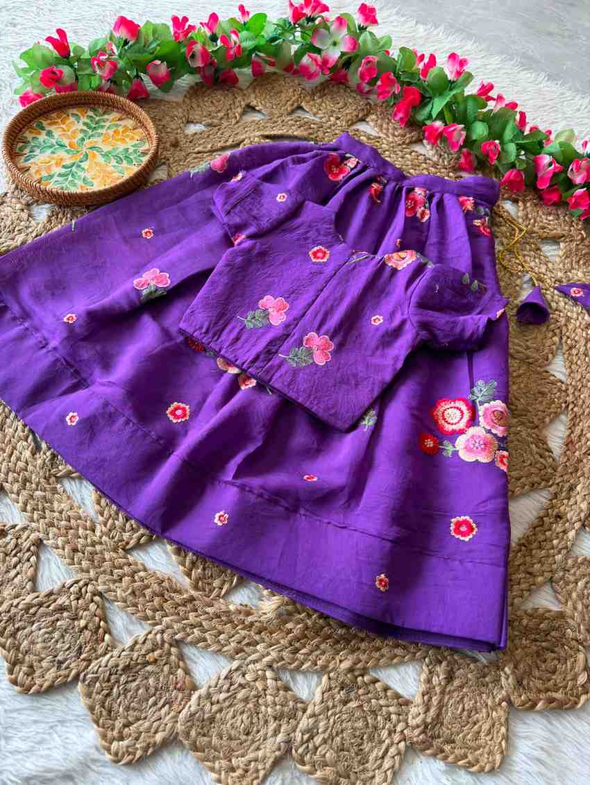 Kid's Mul Chanderi Lehengas