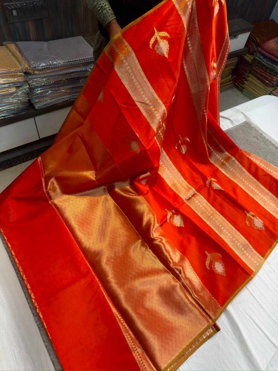 Banarasi Raw Mango Soft Silk Sarees