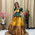 Kid’s Litchi Silk Lehangas