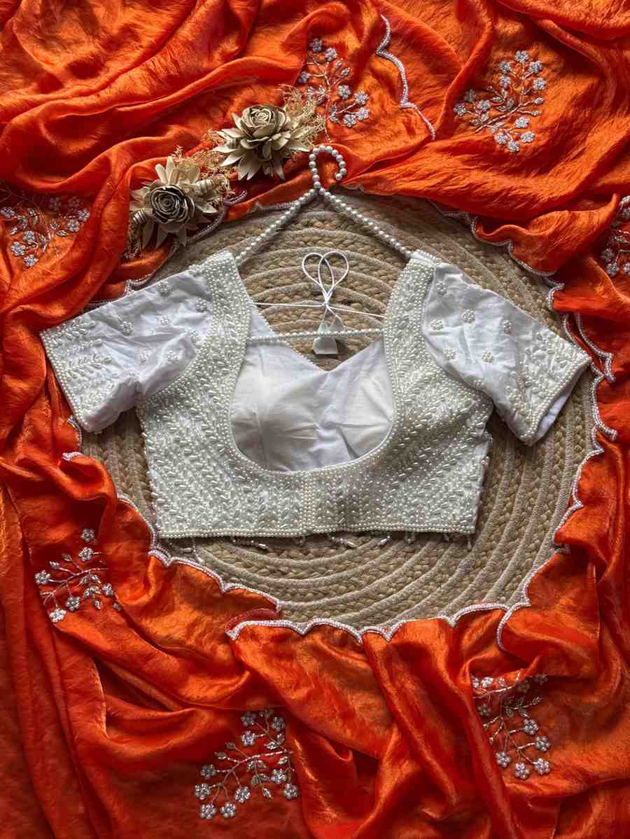 Fancy space silk handwork saree – colour 1 – Arhas Couture