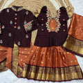 Semi Gadwal family outfit – pink – Arhas Couture