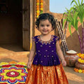 Fancy semi Kanchi kids lehenga with maggam work – Arhas Couture