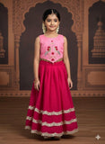Kid's Shiny Threadwork Lehenga