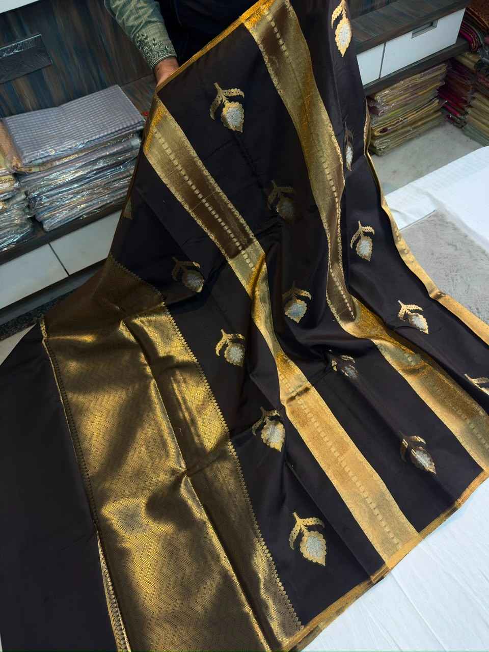 Banarasi Raw Mango Soft Silk Sarees